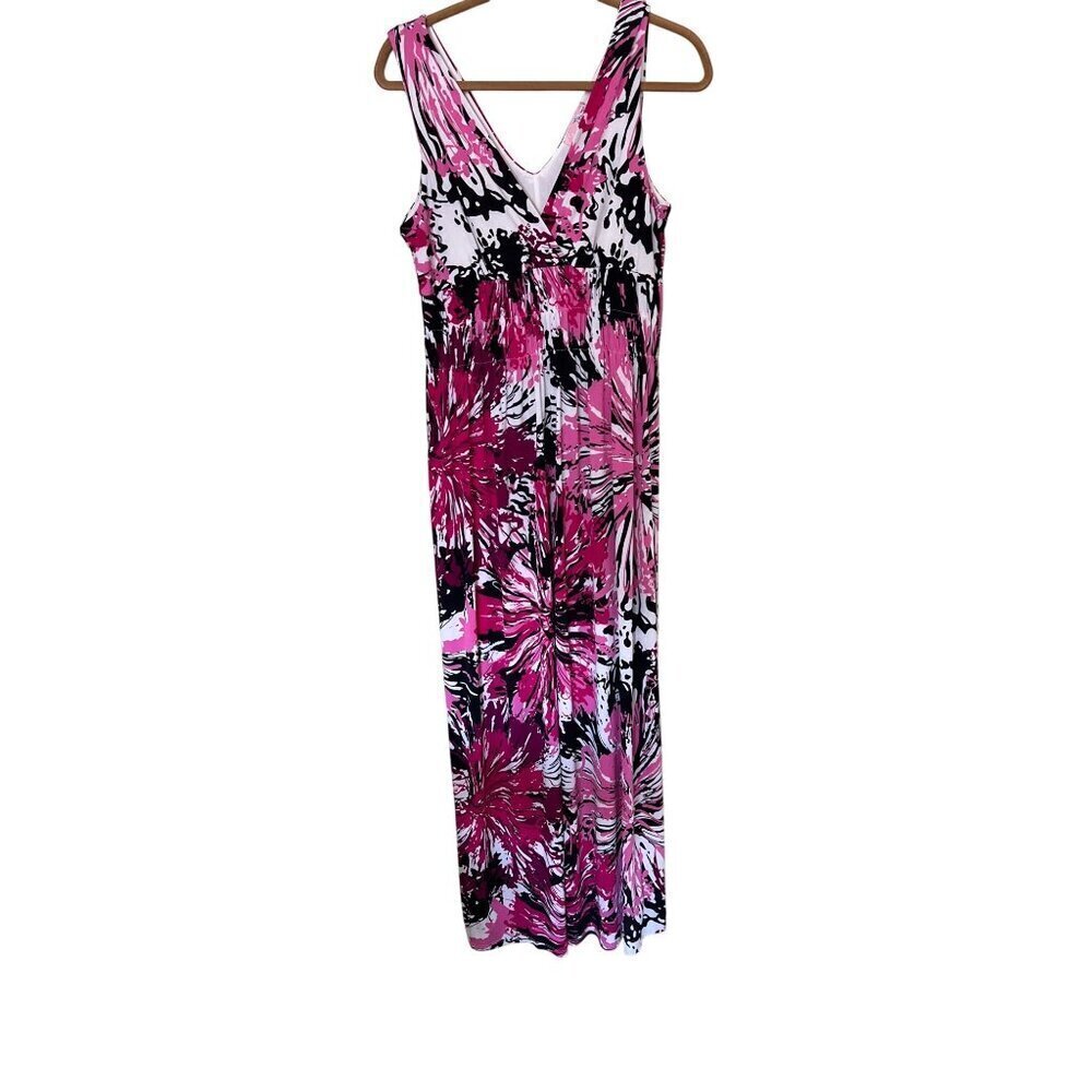 Epilogue‎  Anthropology  Babydoll  Maxi Dress Large Black/White Abstract Print